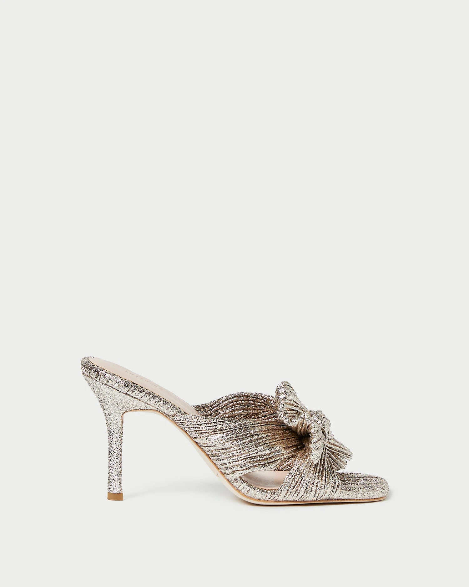 Loeffler Randall Claudia Champagne Pleated Bow Mule 4 Loeffler Randall Claudia Champagne Pleated Bow Mule - Image 2