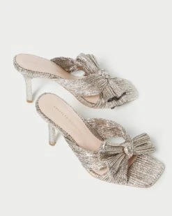 Loeffler Randall Claudia Champagne Pleated Bow Mule 10 Loeffler Randall Claudia Champagne Pleated Bow Mule -Loeffler Randall CLAUDIA PLA CHAMP 4 94dbd2cf f13a 48a5 b7bf eb14f9ccd36e 1
