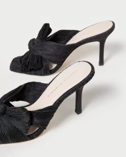 Loeffler Randall Claudia Black Pleated Bow Mule 10 Loeffler Randall Claudia Black Pleated Bow Mule -Loeffler Randall CLAUDIA PLFA BLACK 4