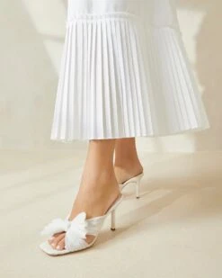 Loeffler Randall Claudia Pearl Pleated Bow Mule 11 Loeffler Randall Claudia Pearl Pleated Bow Mule -Loeffler Randall CLAUDIA PLFV PEARL 5
