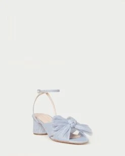 Loeffler Randall Dahlia Blue Pleated Bow Heel