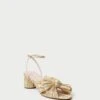 Loeffler Randall Dahlia Gold Pleated Bow Heel 2 Loeffler Randall Dahlia Gold Pleated Bow Heel -Loeffler Randall DAHLIA PLA GOLD 1 1