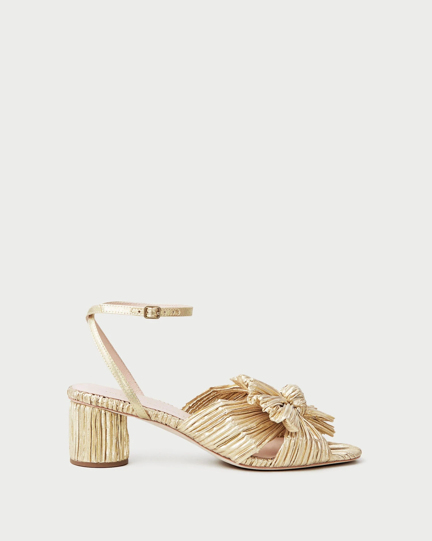Loeffler Randall Dahlia Gold Pleated Bow Heel 4 Loeffler Randall Dahlia Gold Pleated Bow Heel - Image 2