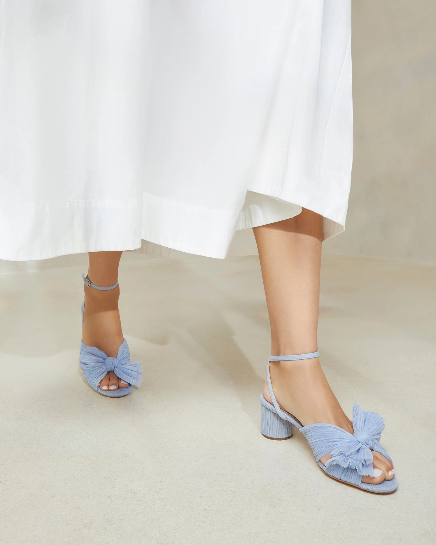 Loeffler Randall Dahlia Blue Pleated Bow Heel 7 Loeffler Randall Dahlia Blue Pleated Bow Heel - Image 5