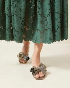 Loeffler Randall Daphne Dark Gold Bow Slide 11 Loeffler Randall Daphne Dark Gold Bow Slide -Loeffler Randall DAPHNE PLFM DAGO 5