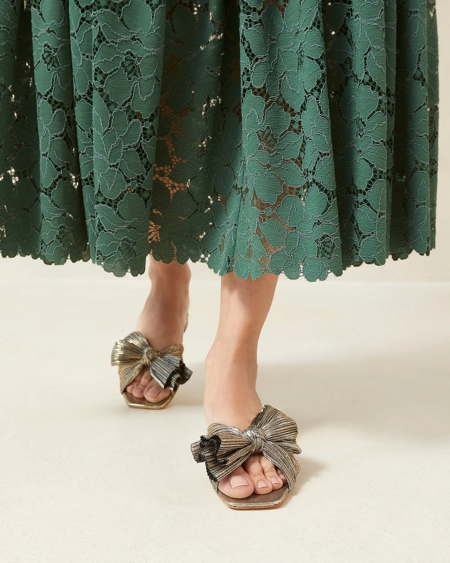 Loeffler Randall Daphne Dark Gold Bow Slide 7 Loeffler Randall Daphne Dark Gold Bow Slide - Image 5