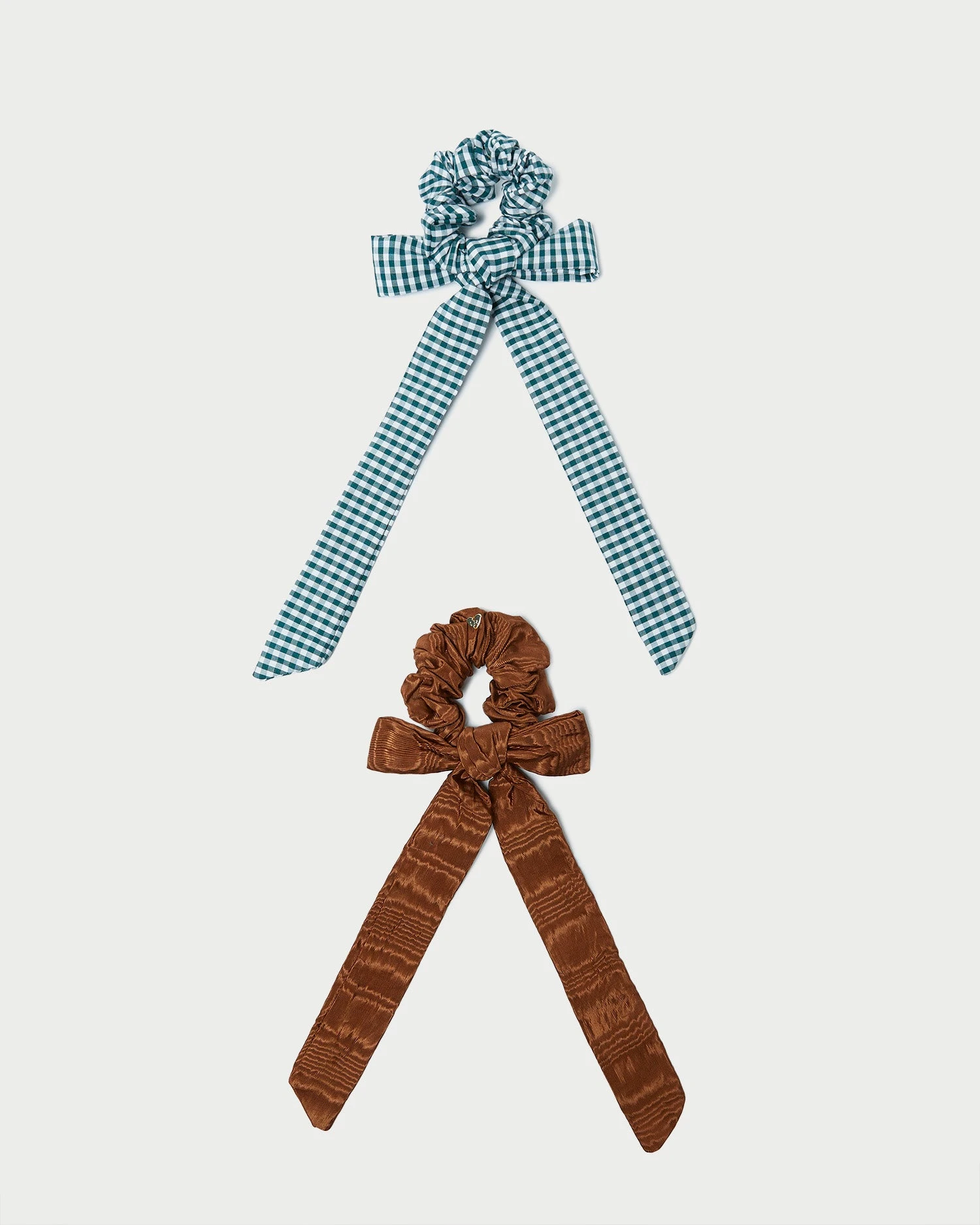 Loeffler Randall Dee Nutmeg/Gingham Bow Scrunchies 3 Loeffler Randall Dee Nutmeg/Gingham Bow Scrunchies