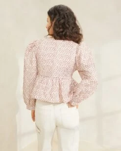 Loeffler Randall Donna Ditsy Floral Tie-Front Jacket -Loeffler Randall DONNA CRDSFL 2698