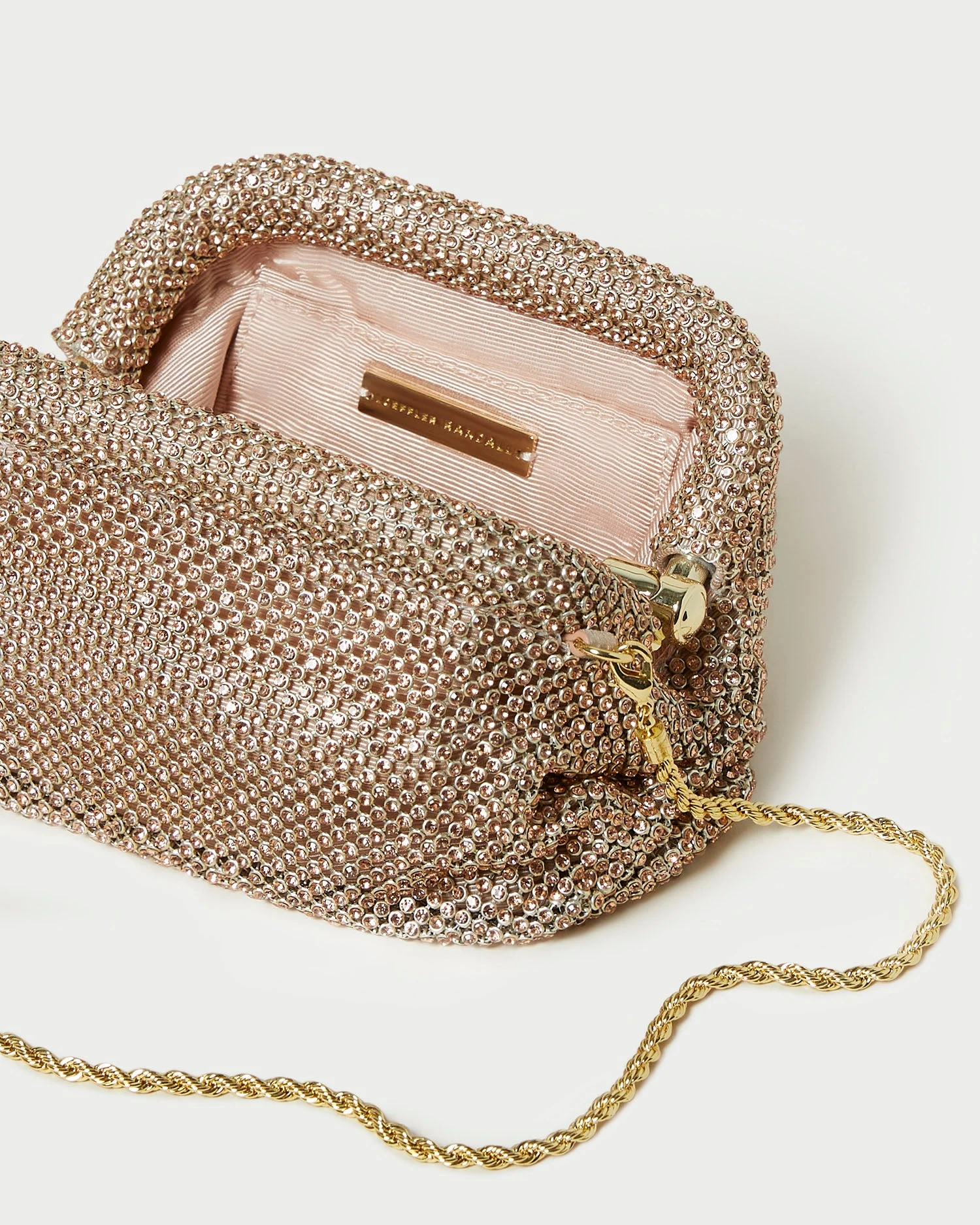 Loeffler Randall Doris Peach Diamanté Mini Pouch 5 Loeffler Randall Doris Peach Diamanté Mini Pouch - Image 3