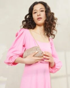 Loeffler Randall Doris Peach Diamanté Mini Pouch 11 Loeffler Randall Doris Peach Diamanté Mini Pouch -Loeffler Randall DORIS DIAM LTPEA 956