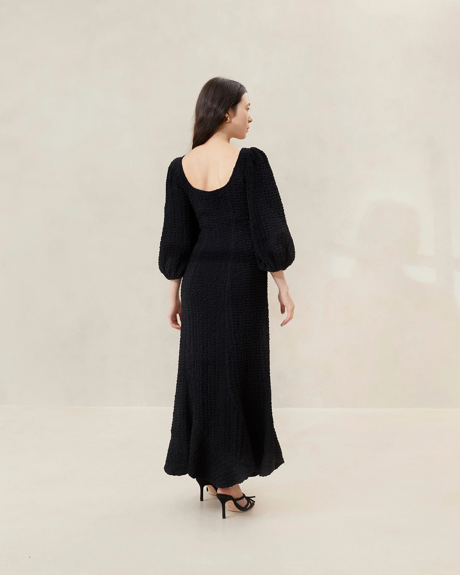 Loeffler Randall Eileen Black Puckered Curve Dress 5 Loeffler Randall Eileen Black Puckered Curve Dress - Image 3