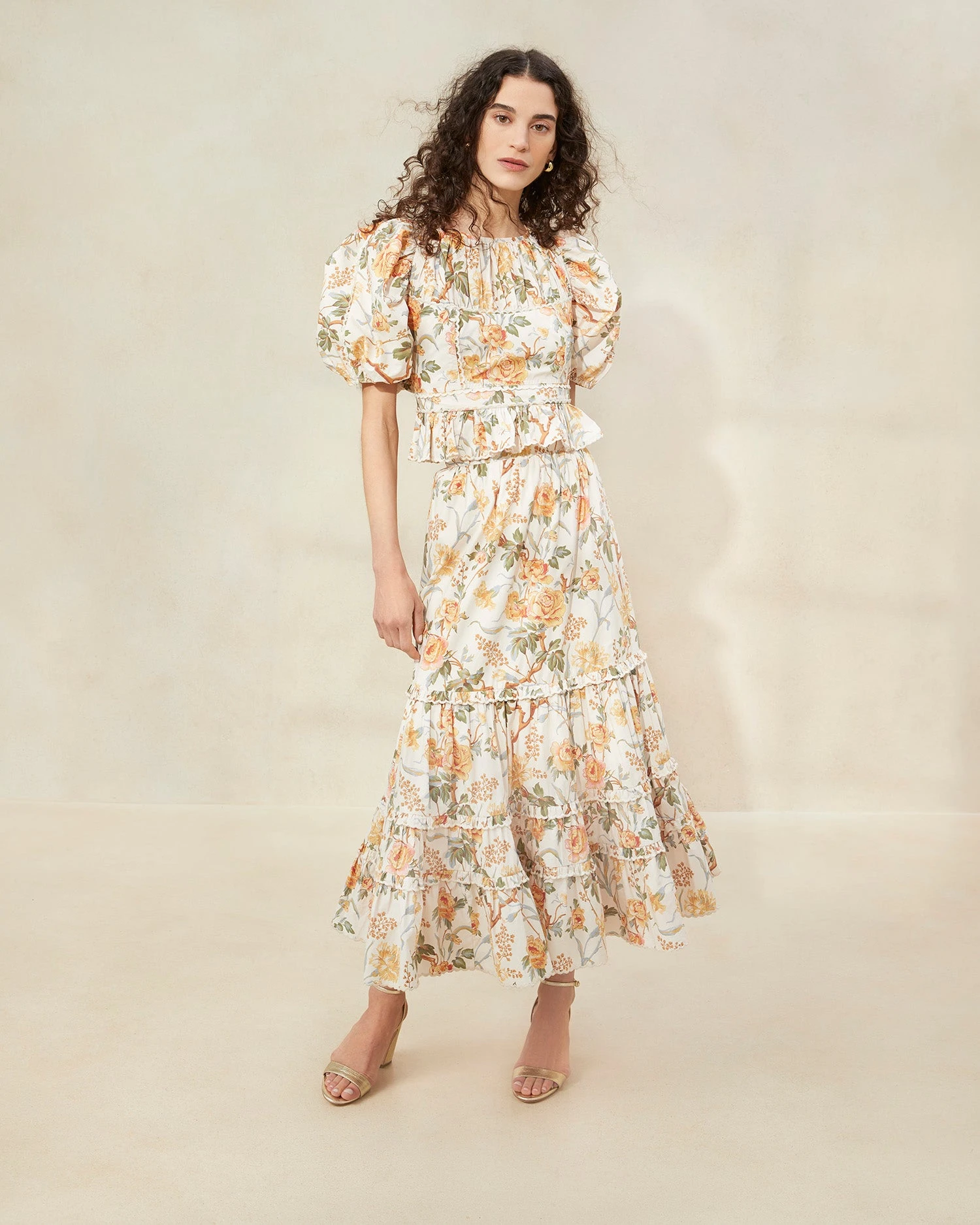 Loeffler Randall Ellie Floral Scalloped Midi Skirt 4 Loeffler Randall Ellie Floral Scalloped Midi Skirt - Image 2