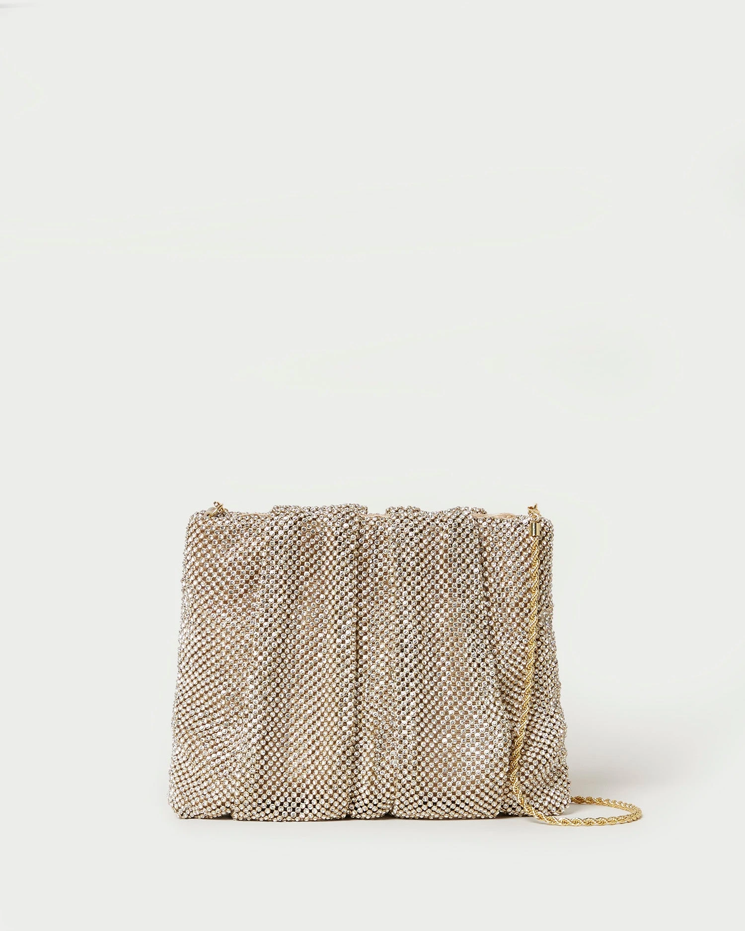 Loeffler Randall Ember Gold Diamanté Gathered Clutch 3 Loeffler Randall Ember Gold Diamanté Gathered Clutch