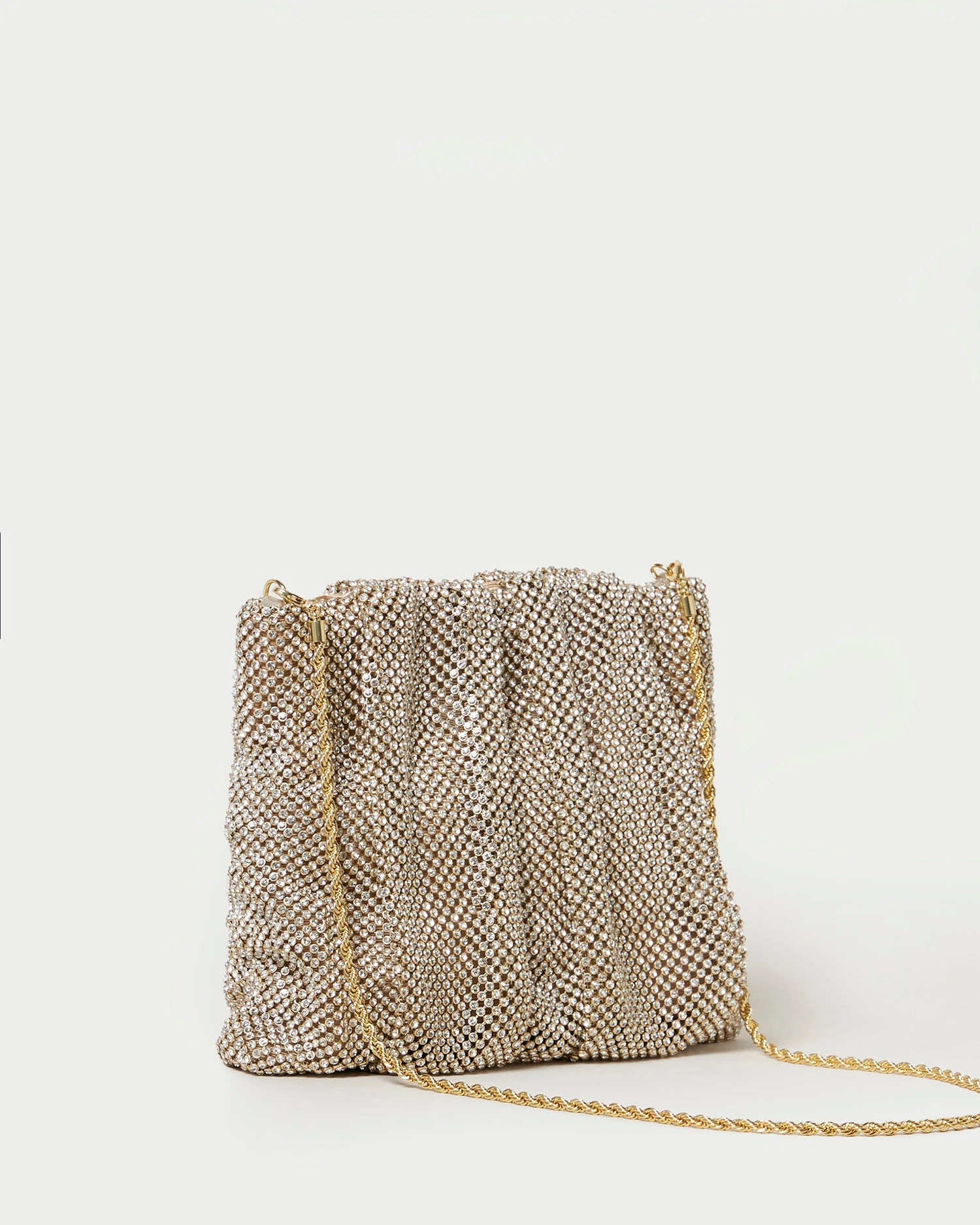Loeffler Randall Ember Gold Diamanté Gathered Clutch 4 Loeffler Randall Ember Gold Diamanté Gathered Clutch - Image 2
