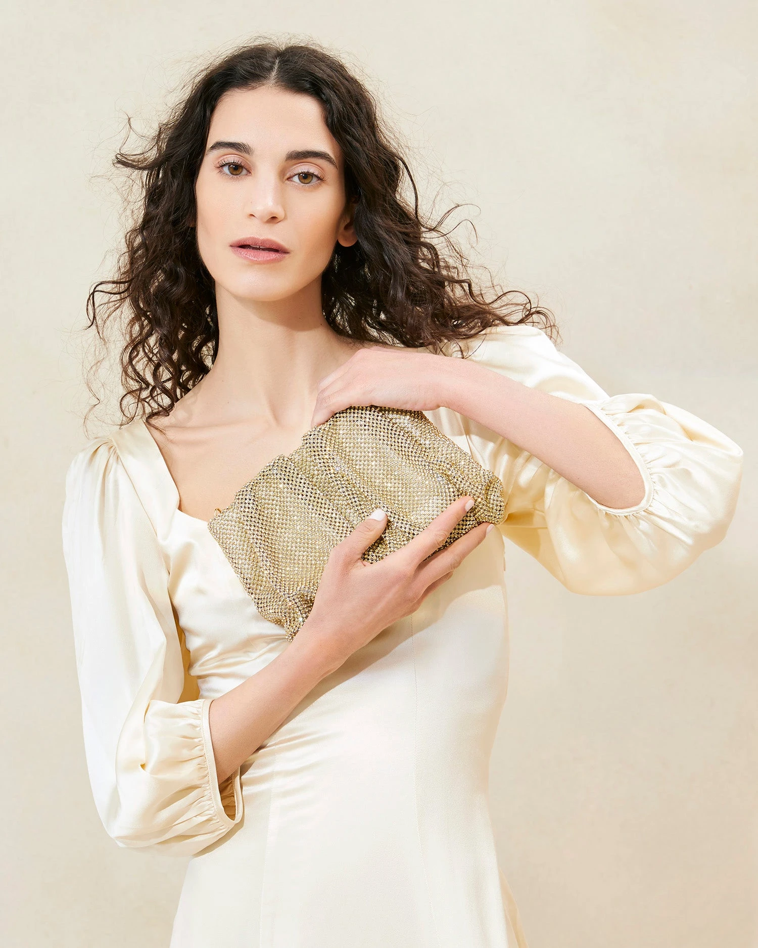 Loeffler Randall Ember Hay DiamantéGathered Clutch 7 Loeffler Randall Ember Hay DiamantéGathered Clutch - Image 5