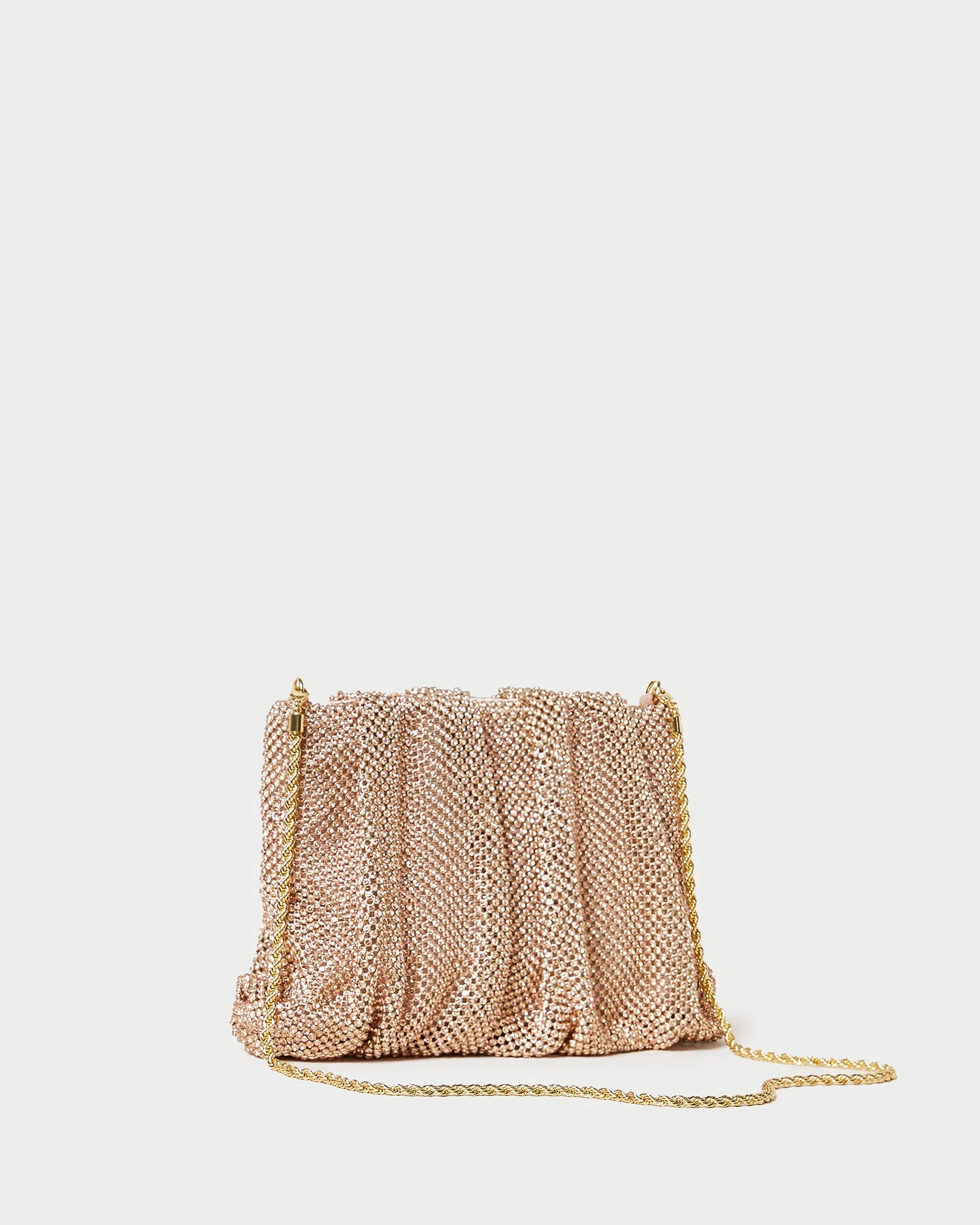 Loeffler Randall Ember Peach Diamanté Gathered Clutch 4 Loeffler Randall Ember Peach Diamanté Gathered Clutch - Image 2