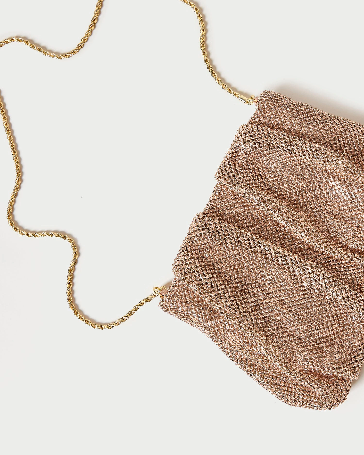 Loeffler Randall Ember Peach Diamanté Gathered Clutch 5 Loeffler Randall Ember Peach Diamanté Gathered Clutch - Image 3