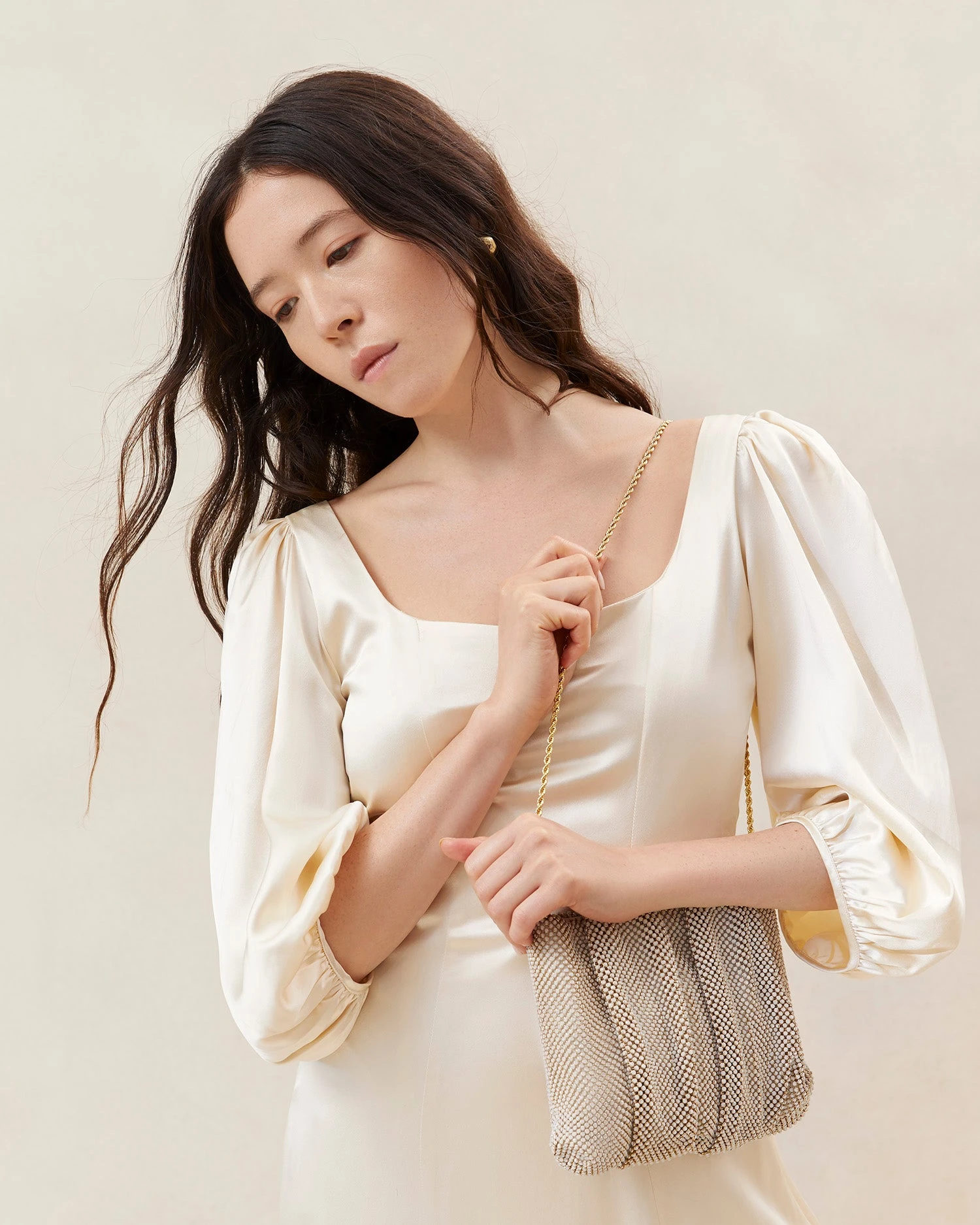 Loeffler Randall Ember Opal Diamanté Gathered Clutch 7 Loeffler Randall Ember Opal Diamanté Gathered Clutch - Image 5