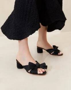 Loeffler Randall Emilia Black Pleated Bow Heel 11 Loeffler Randall Emilia Black Pleated Bow Heel -Loeffler Randall EMILIA BLACKRESHOOT 001copy