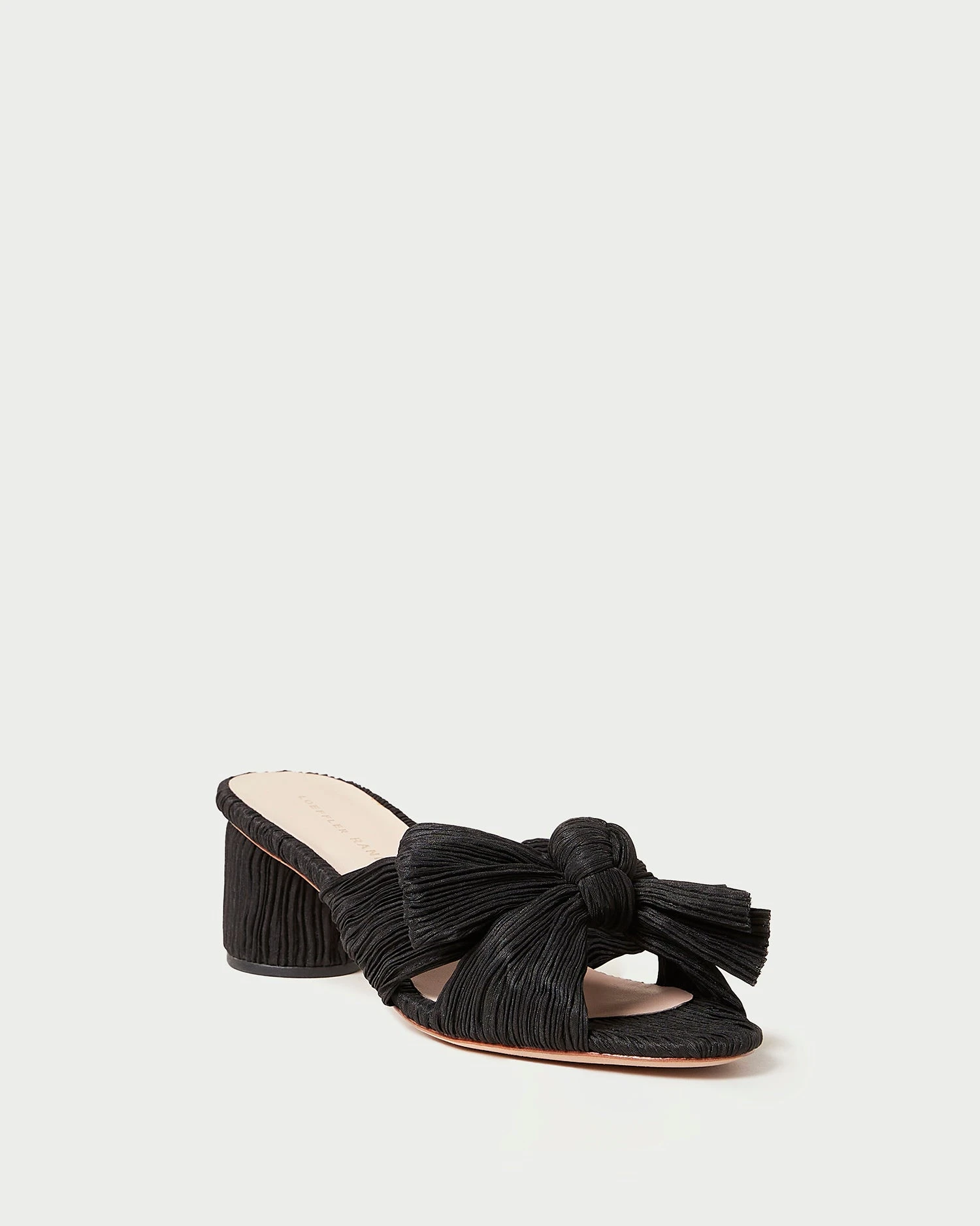 Loeffler Randall Emilia Black Pleated Bow Heel 3 Loeffler Randall Emilia Black Pleated Bow Heel