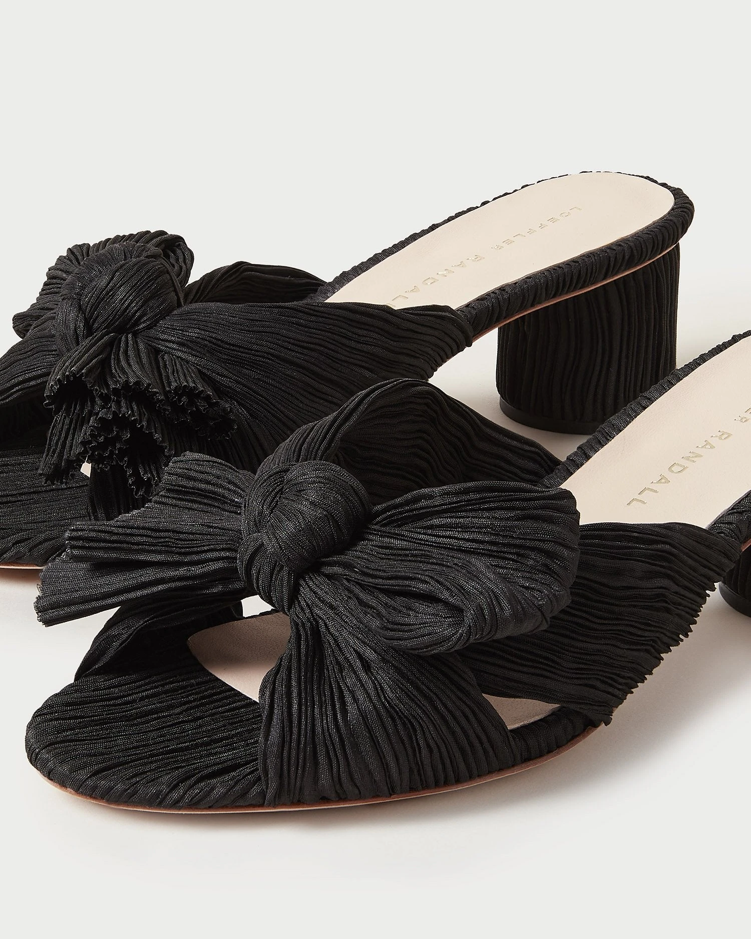 Loeffler Randall Emilia Black Pleated Bow Heel 5 Loeffler Randall Emilia Black Pleated Bow Heel - Image 3