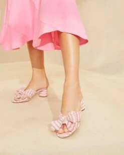 Loeffler Randall Emilia Pink Gingham Bow Heel 11 Loeffler Randall Emilia Pink Gingham Bow Heel -Loeffler Randall EMILIA PLFA SPKGI 085copy