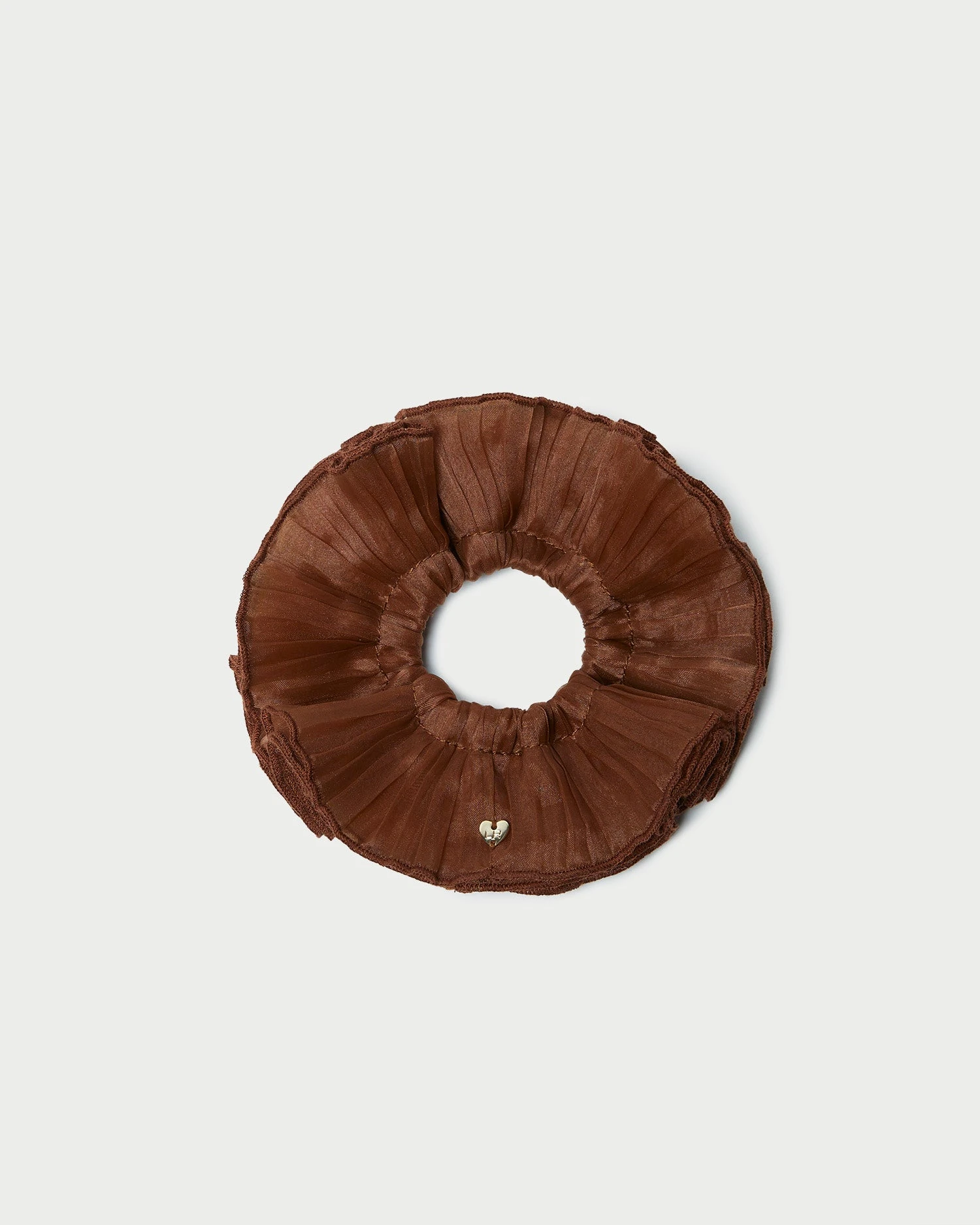 Loeffler Randall Emmy Brown Pleated Layer Scrunchie 3 Loeffler Randall Emmy Brown Pleated Layer Scrunchie