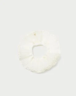 Loeffler Randall Emmy Pearl Pleated Layer Scrunchie