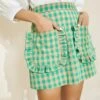 Loeffler Randall Eura Gingham Ruffle Pocket Skirt 1 Loeffler Randall Eura Gingham Ruffle Pocket Skirt -Loeffler Randall EURA GRBGI 4209