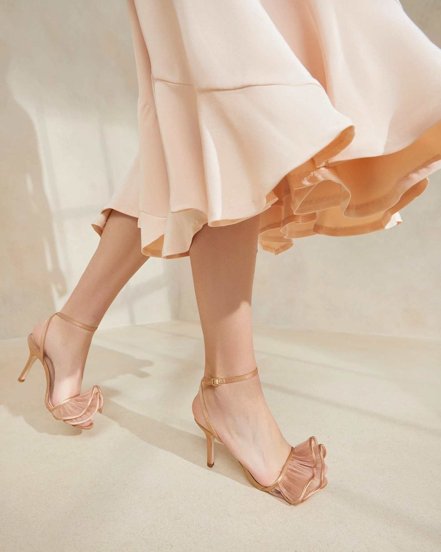 Loeffler Randall Estella Beauty Ruffle Heeled Sandal 7 Loeffler Randall Estella Beauty Ruffle Heeled Sandal - Image 5