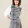 Loeffler Randall Heather Grey Floral Intarsia Vest -Loeffler Randall HEATHER WOI GRFSI 015copy