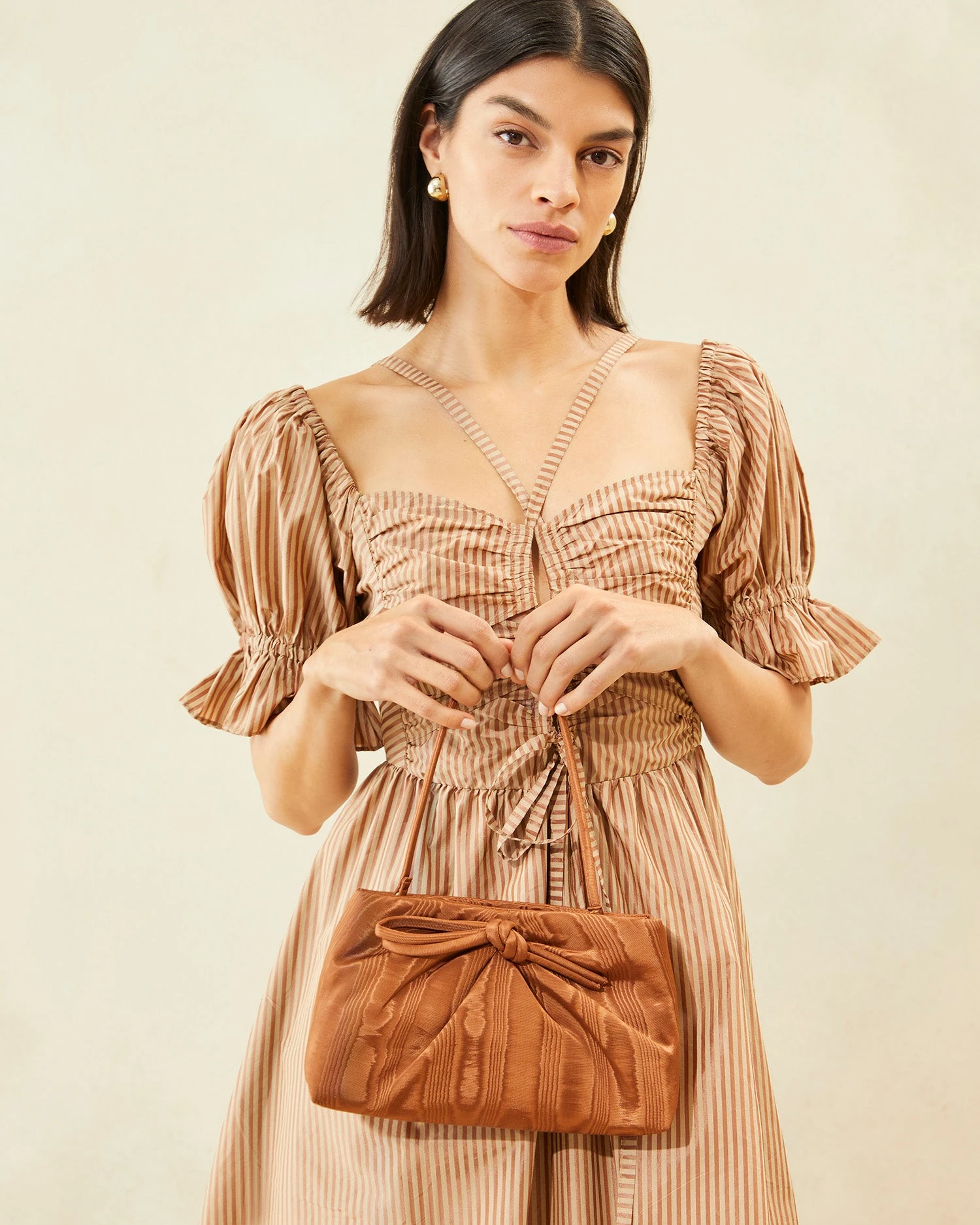 Loeffler Randall Iona Nutmeg Puffed Bow Clutch 7 Loeffler Randall Iona Nutmeg Puffed Bow Clutch - Image 5