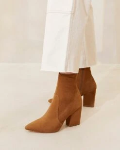 Loeffler Randall Isla Cacao Suede Slim Ankle Bootie 11 Loeffler Randall Isla Cacao Suede Slim Ankle Bootie -Loeffler Randall ISLA CACAORESHOOT 039copy