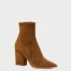 Loeffler Randall Isla Cacao Suede Slim Ankle Bootie