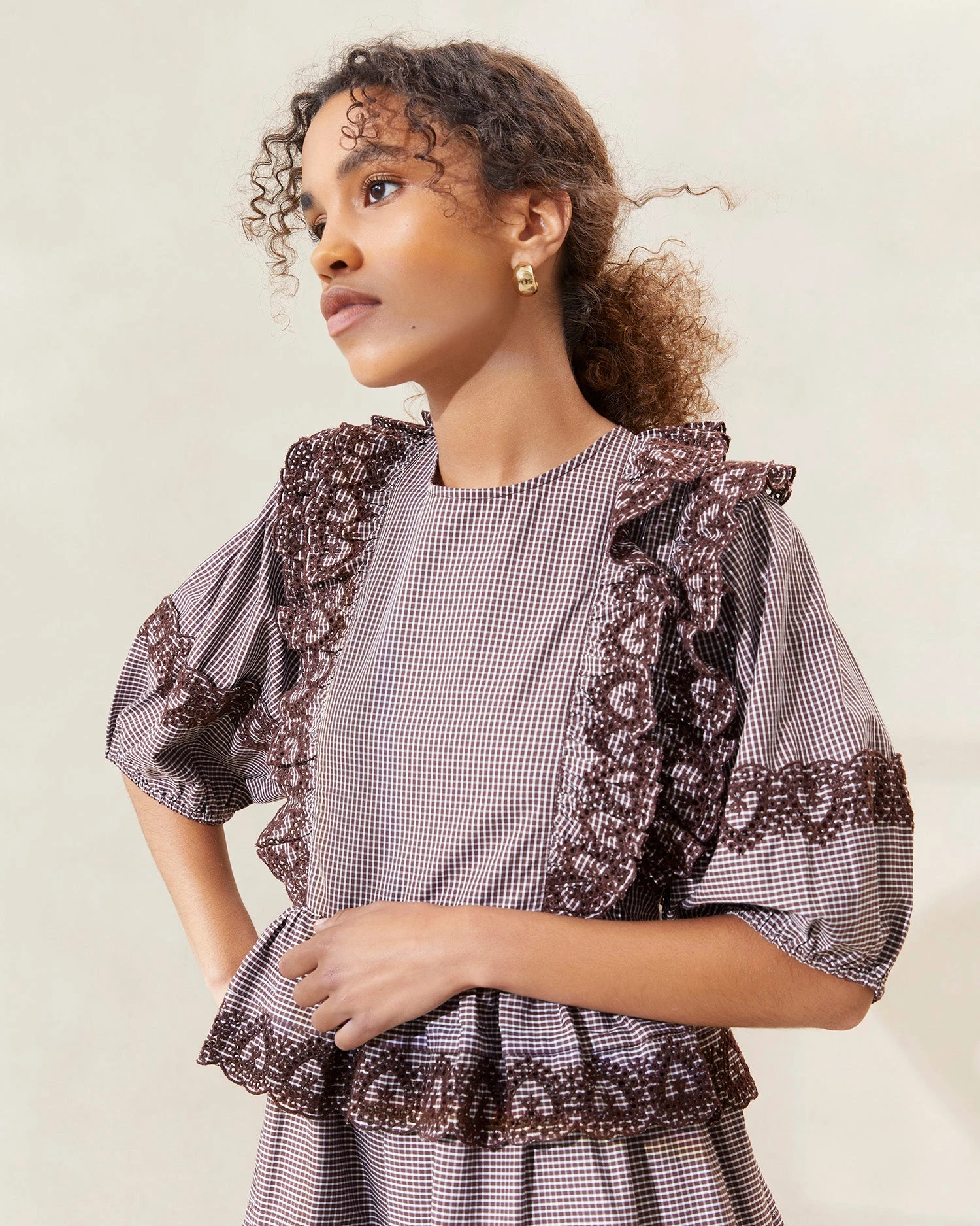 Loeffler Randall Ivee Plaid Heart Broderie Dress 4 Loeffler Randall Ivee Plaid Heart Broderie Dress - Image 2