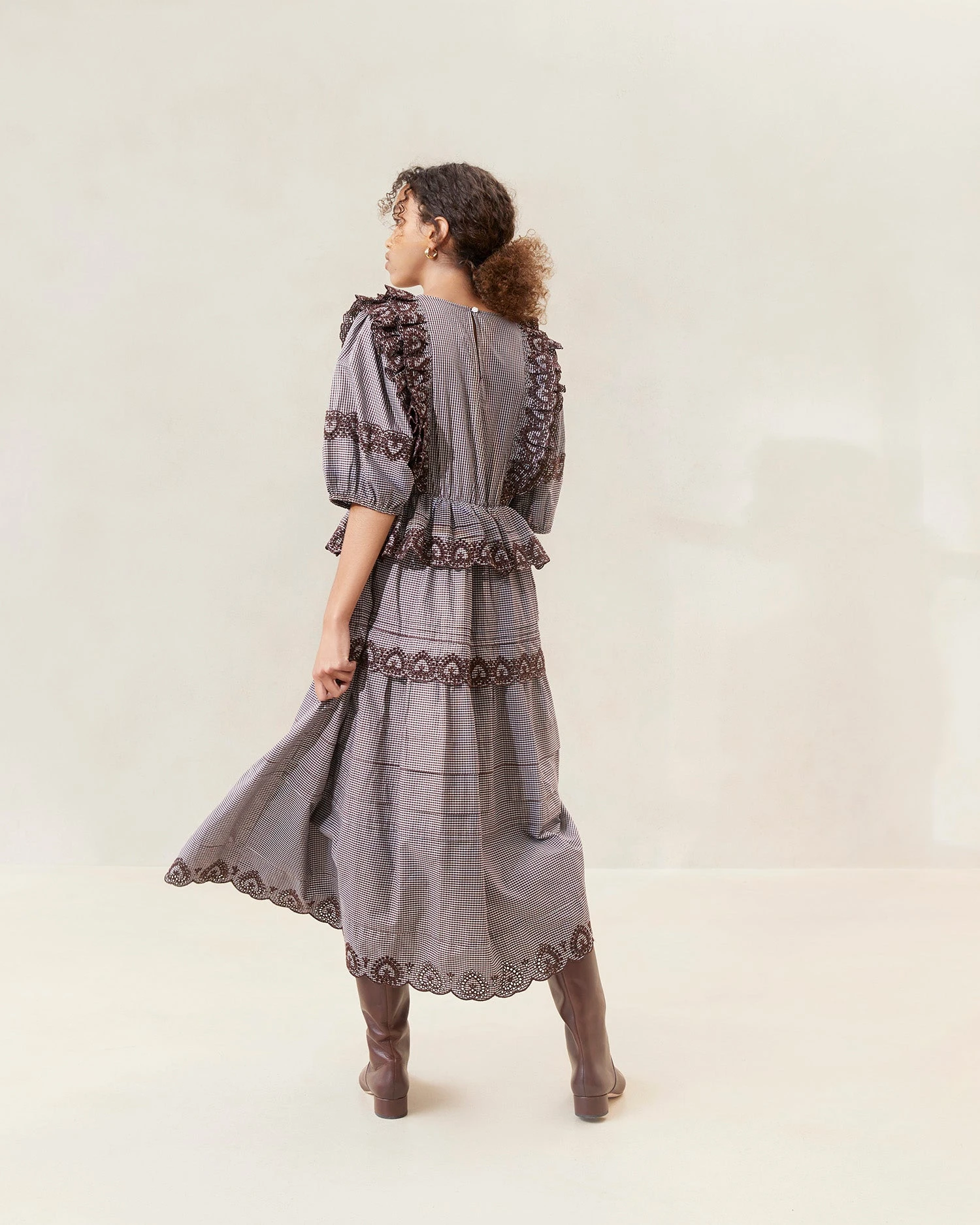 Loeffler Randall Ivee Plaid Heart Broderie Dress 5 Loeffler Randall Ivee Plaid Heart Broderie Dress - Image 3