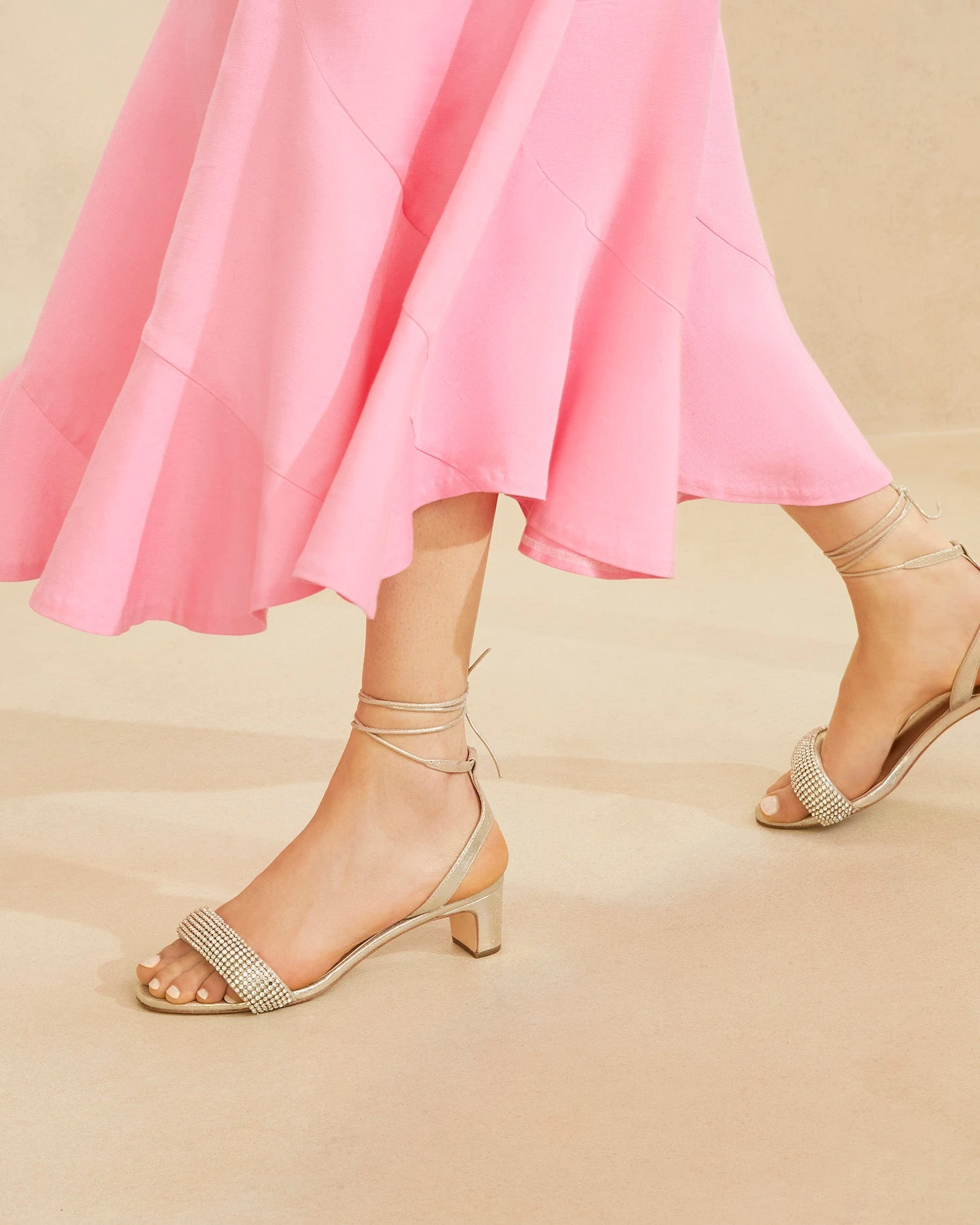 Loeffler Randall Jackie Cappuccino Mid Heel Sandal 7 Loeffler Randall Jackie Cappuccino Mid Heel Sandal - Image 5