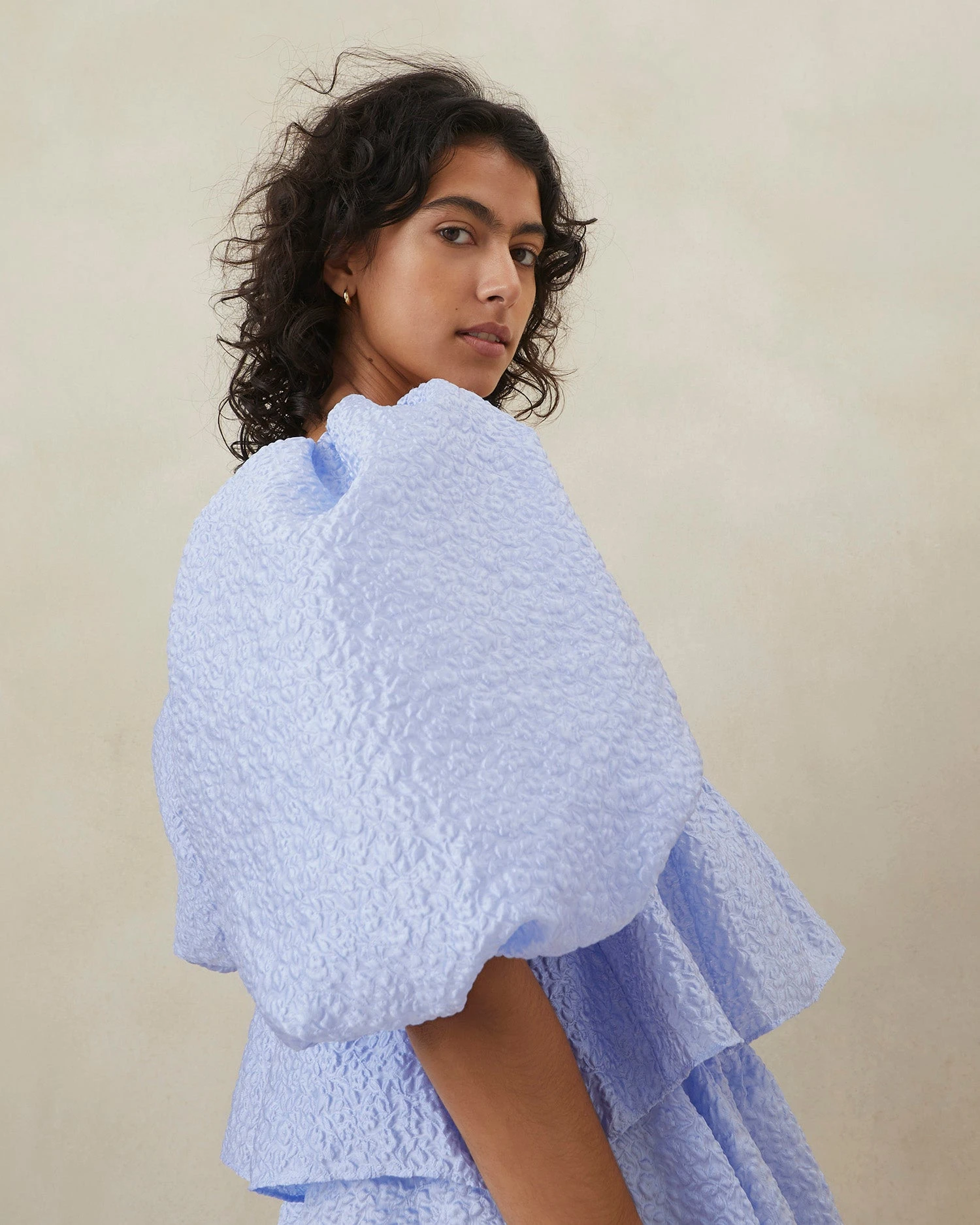 Loeffler Randall Jessalyn Blue Quilted Top 4 Loeffler Randall Jessalyn Blue Quilted Top - Image 2