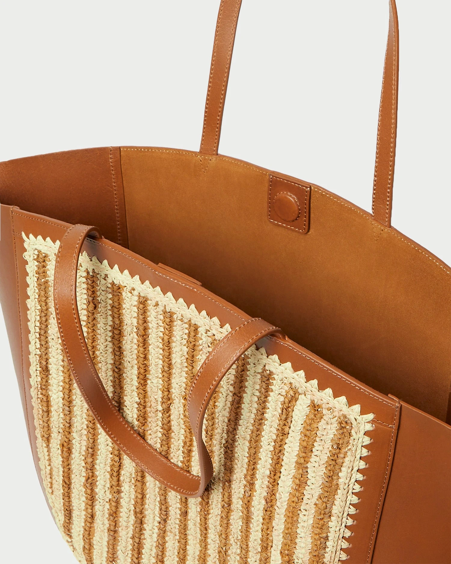 Loeffler Randall Katia Natural/Brown Winged Tote 5 Loeffler Randall Katia Natural/Brown Winged Tote - Image 3