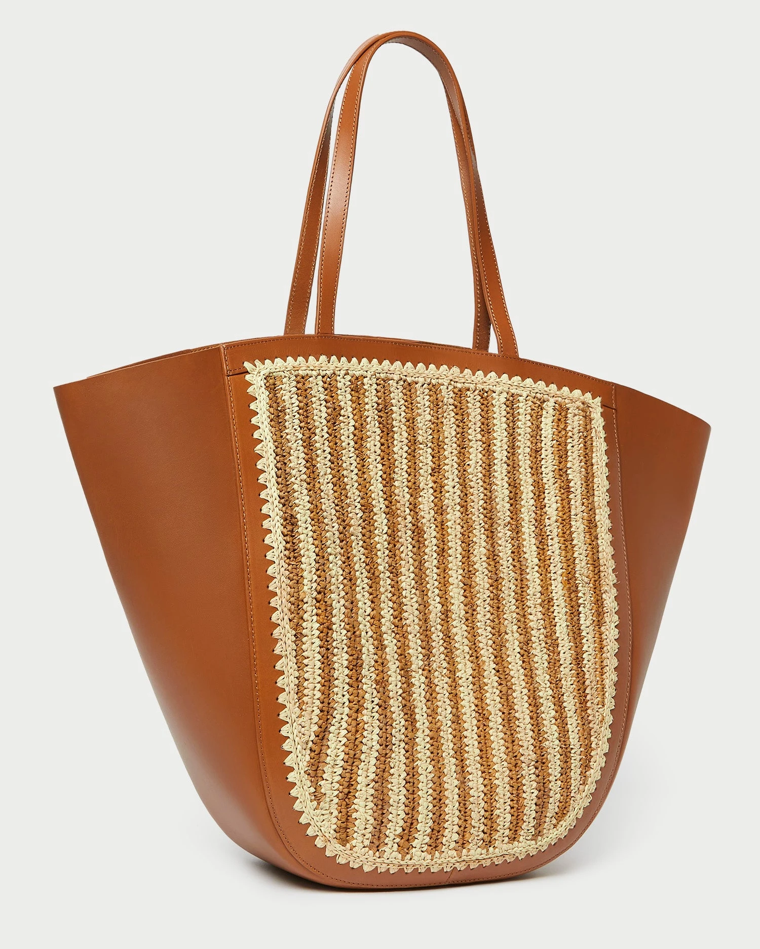 Loeffler Randall Katia Natural/Brown Winged Tote 6 Loeffler Randall Katia Natural/Brown Winged Tote - Image 4