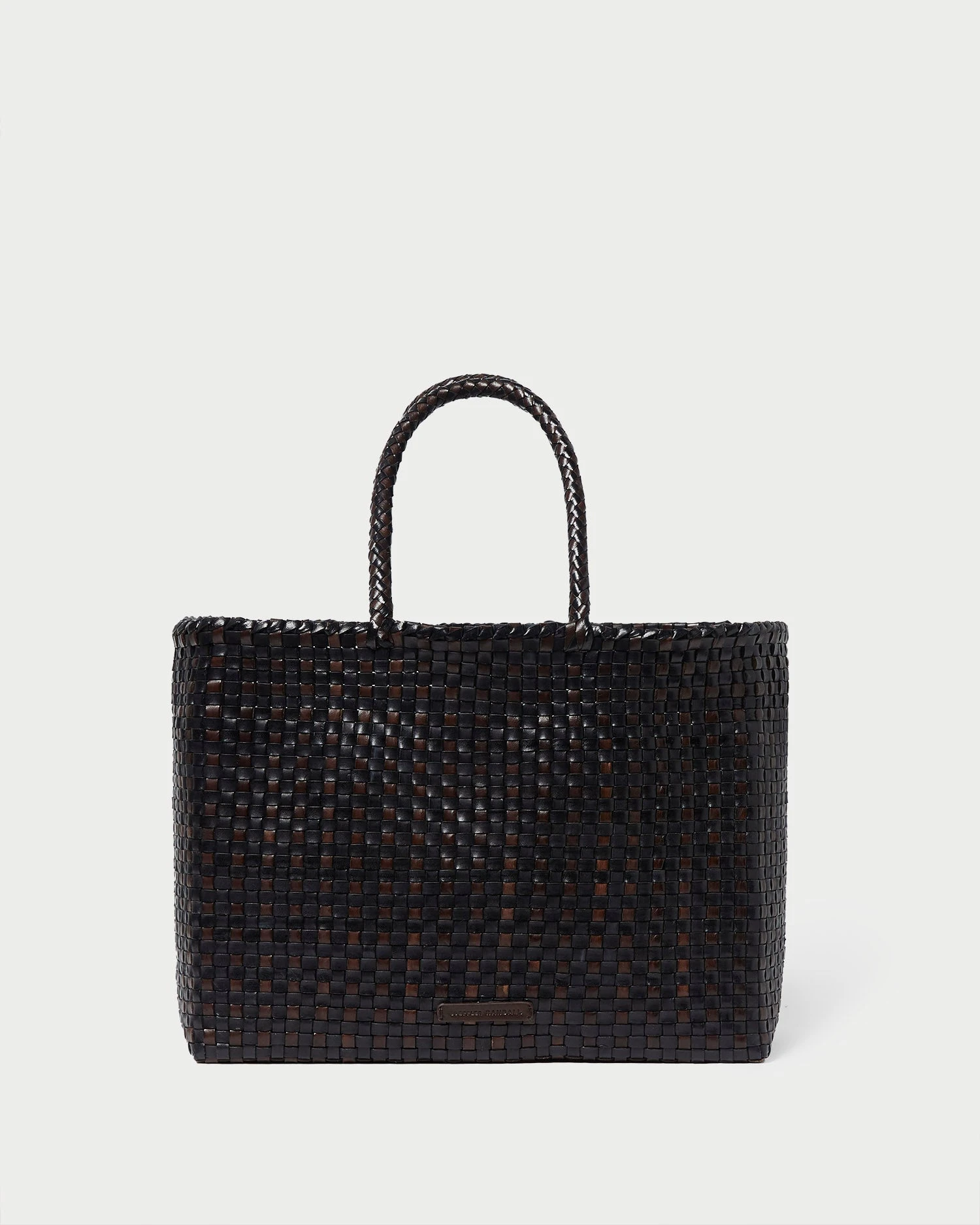 Loeffler Randall Klara Chocolate/Black Woven Tote 3 Loeffler Randall Klara Chocolate/Black Woven Tote