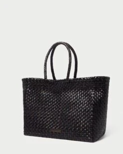 Loeffler Randall Klara Chocolate/Black Woven Tote 9 Loeffler Randall Klara Chocolate/Black Woven Tote -Loeffler Randall KLARA WL CHOBL 3