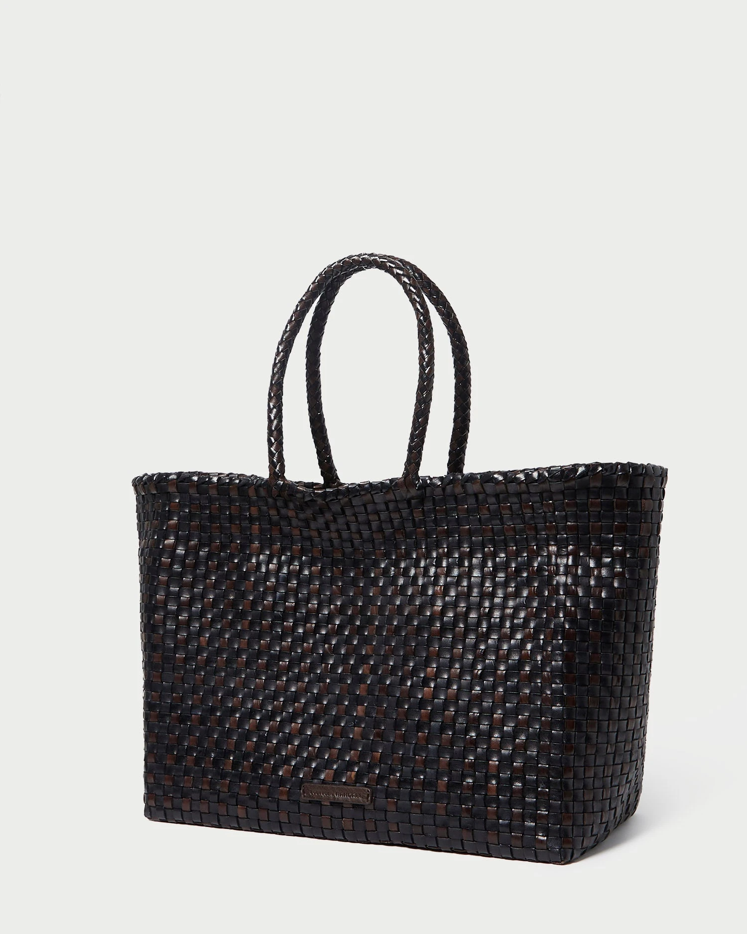 Loeffler Randall Klara Chocolate/Black Woven Tote 5 Loeffler Randall Klara Chocolate/Black Woven Tote - Image 3
