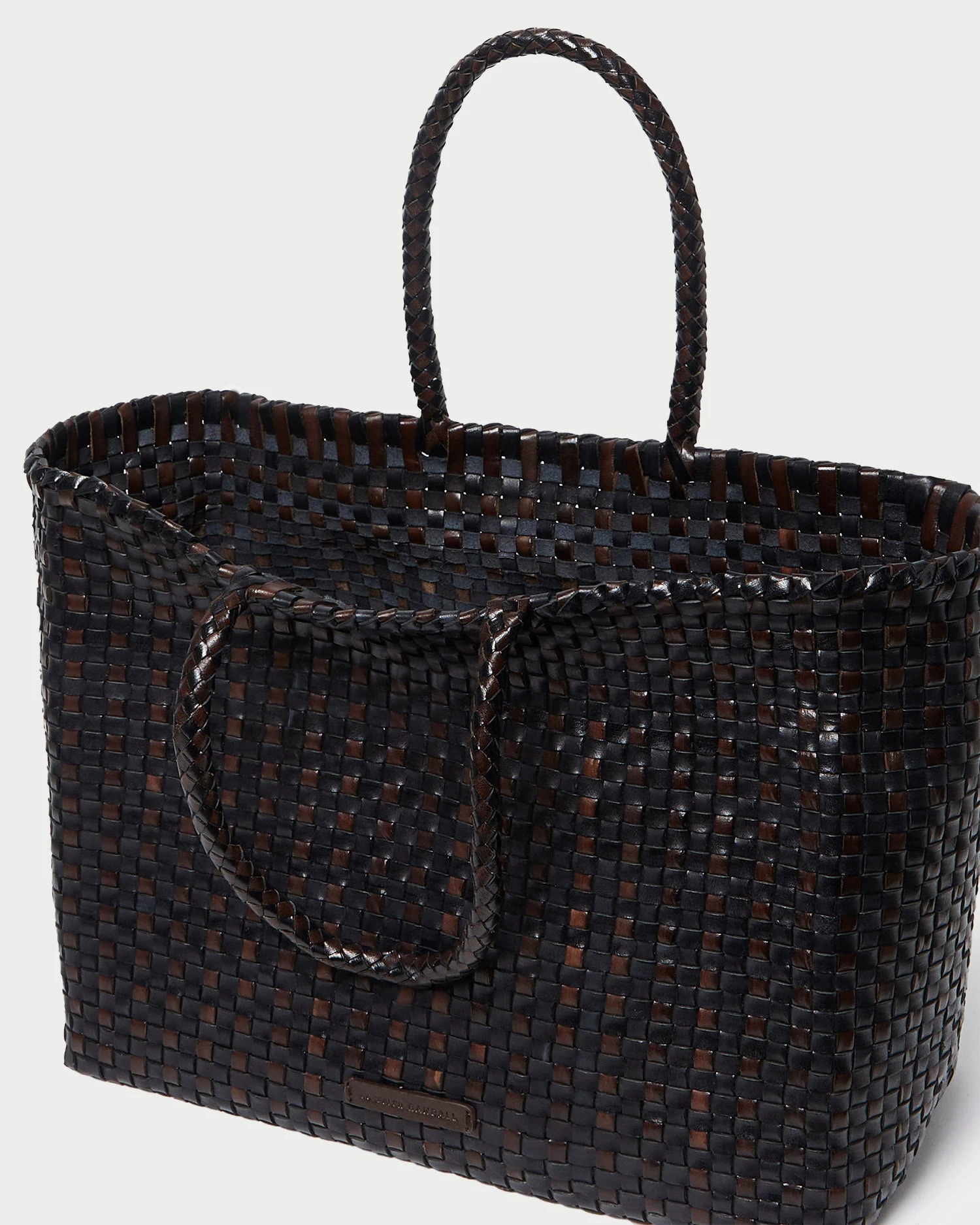 Loeffler Randall Klara Chocolate/Black Woven Tote 6 Loeffler Randall Klara Chocolate/Black Woven Tote - Image 4