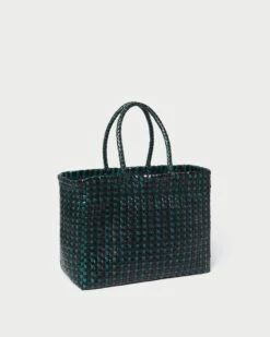 Loeffler Randall Klara Forest/Black Woven Tote -Loeffler Randall KLARA WL FORBL 3