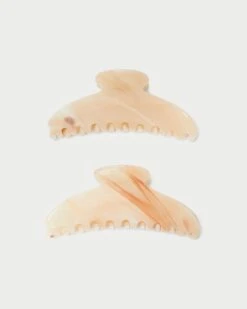 Loeffler Randall Koda Beige Marble Hair Claw