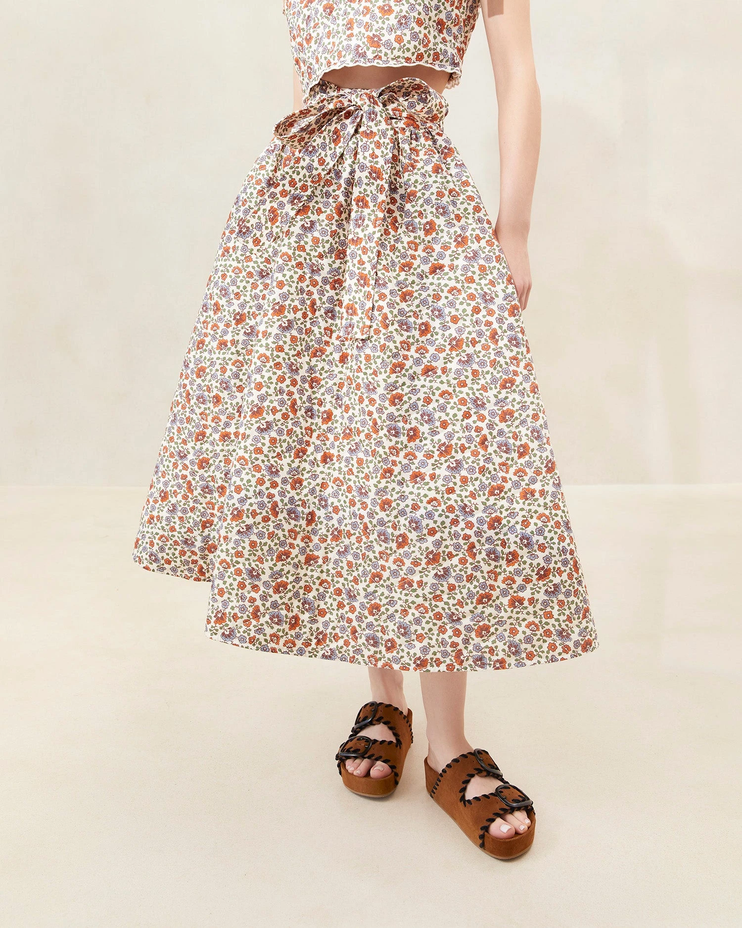 Loeffler Randall Leigh Cream Floral Quilted Skirt 3 Loeffler Randall Leigh Cream Floral Quilted Skirt