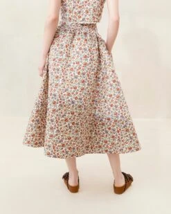 Loeffler Randall Leigh Cream Floral Quilted Skirt 7 Loeffler Randall Leigh Cream Floral Quilted Skirt -Loeffler Randall LEIGH QCTN CRFFL 089copy 1