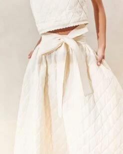 Loeffler Randall Leigh Natural Quilted Skirt 6 Loeffler Randall Leigh Natural Quilted Skirt -Loeffler Randall LEIGH QMLN NATRL 026copy