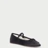 Loeffler Randall Leonie Black Satin Ballet Flat 2 Loeffler Randall Leonie Black Satin Ballet Flat -Loeffler Randall LEIONIE SATN BLACK 1